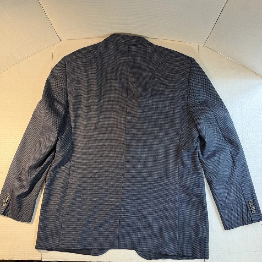 Loro Piana Mens 46L 100% Wool Blazer Made in Italy Blue Quiet Luxury Designer